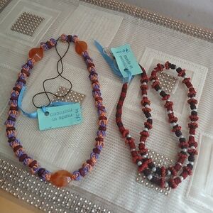 Vintage Beautiful Jellaba Button Necklaces Handmade in Morocco